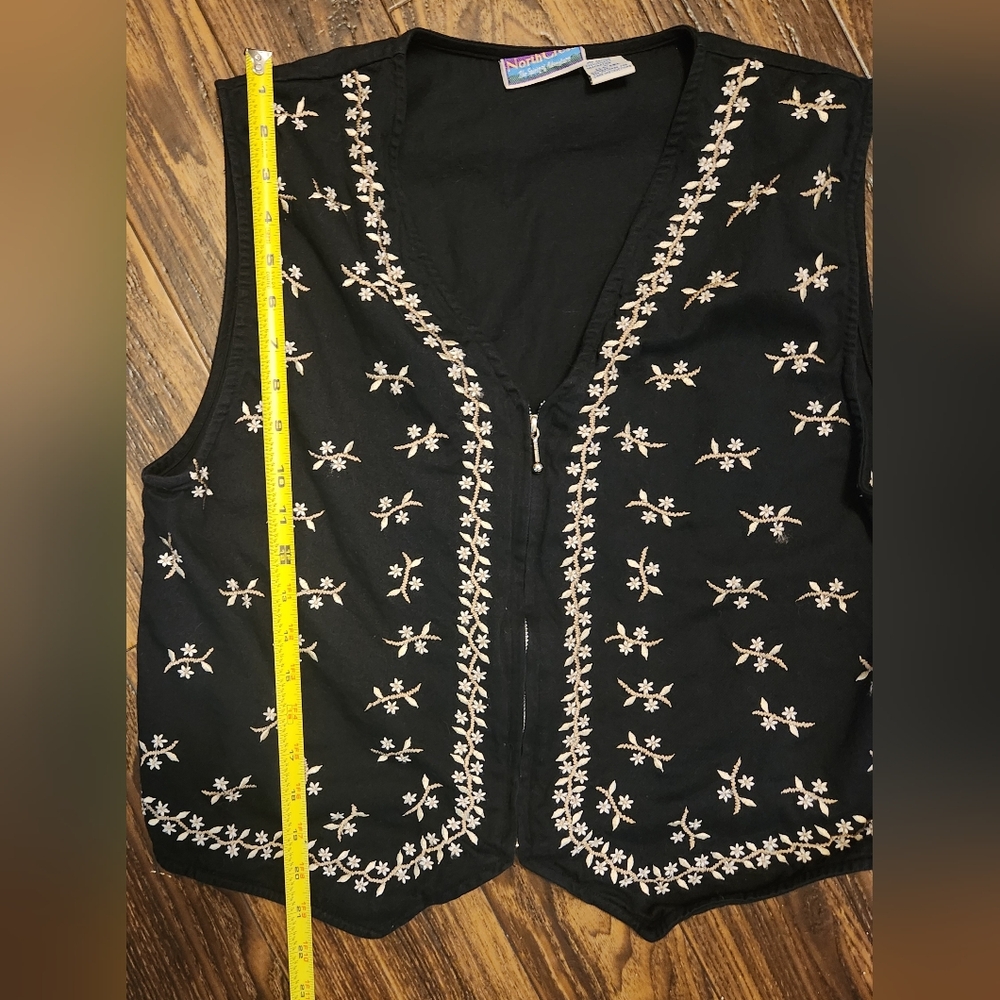 💐PRETTY Black 100% Cotton Vest Northcrest Spirit of Adventure - Picture 3 of 7
